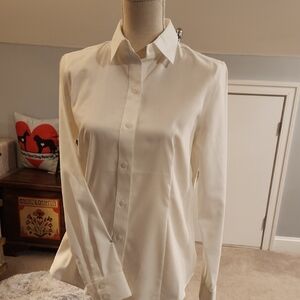 Jones New York Cream Button-Up Shirt